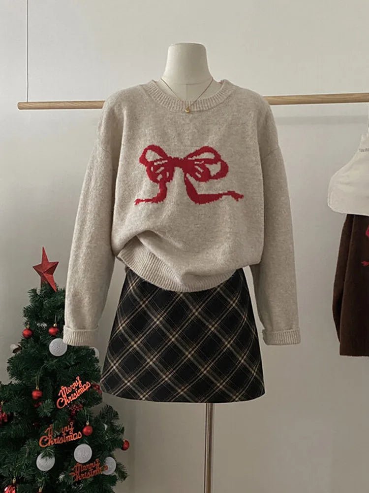 Bow Sweet Knitted Oversized Sweater