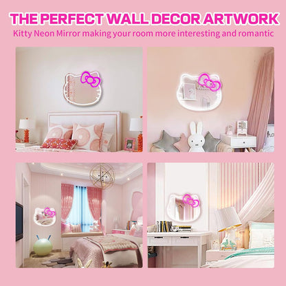 Hello Kitty Mirror Neon Sign
