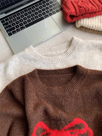 Bow Sweet Knitted Oversized Sweater