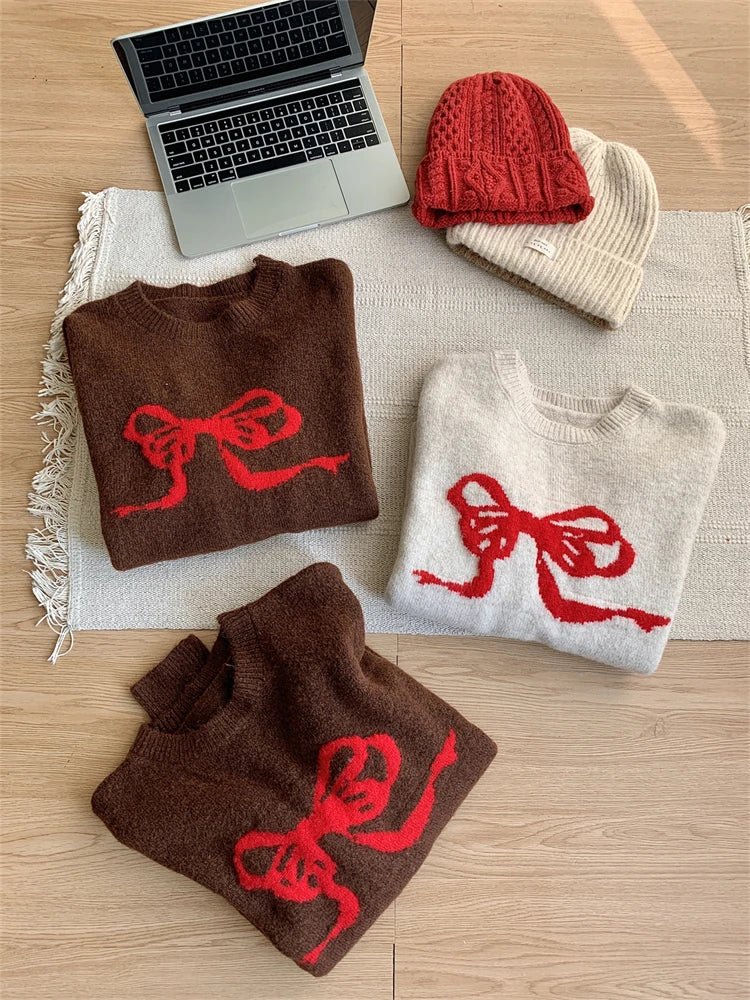 Bow Sweet Knitted Oversized Sweater