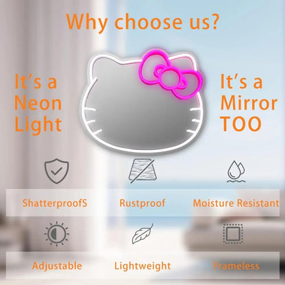 Hello Kitty Mirror Neon Sign