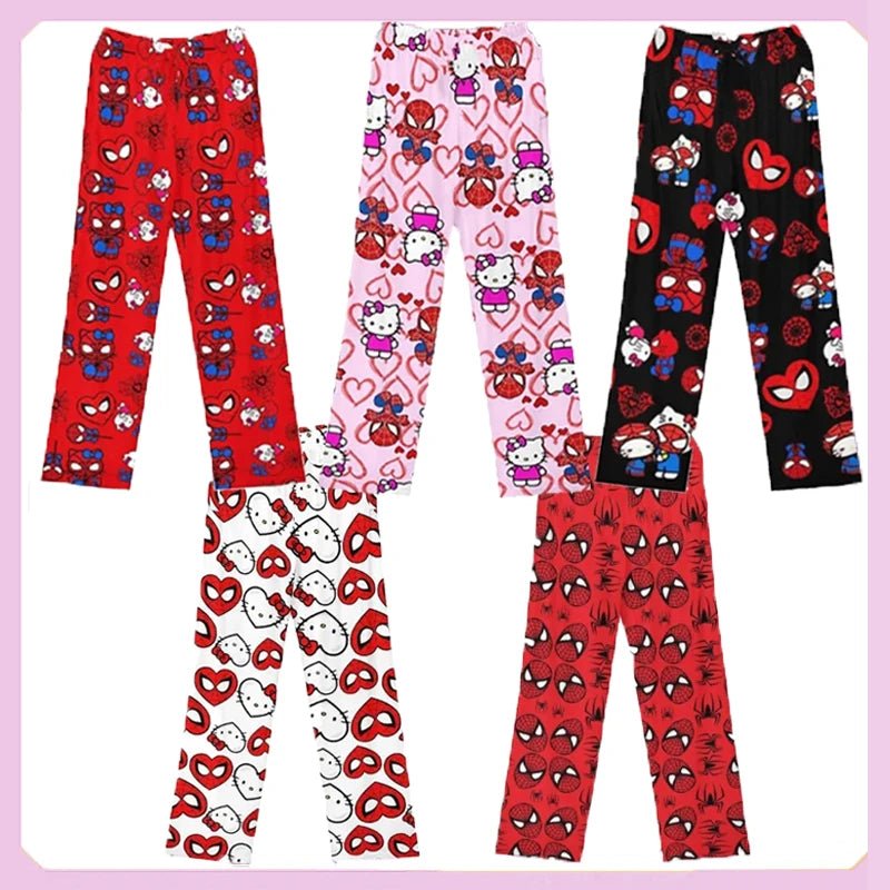 Pink hello kitty pajama pants spiderman best sale