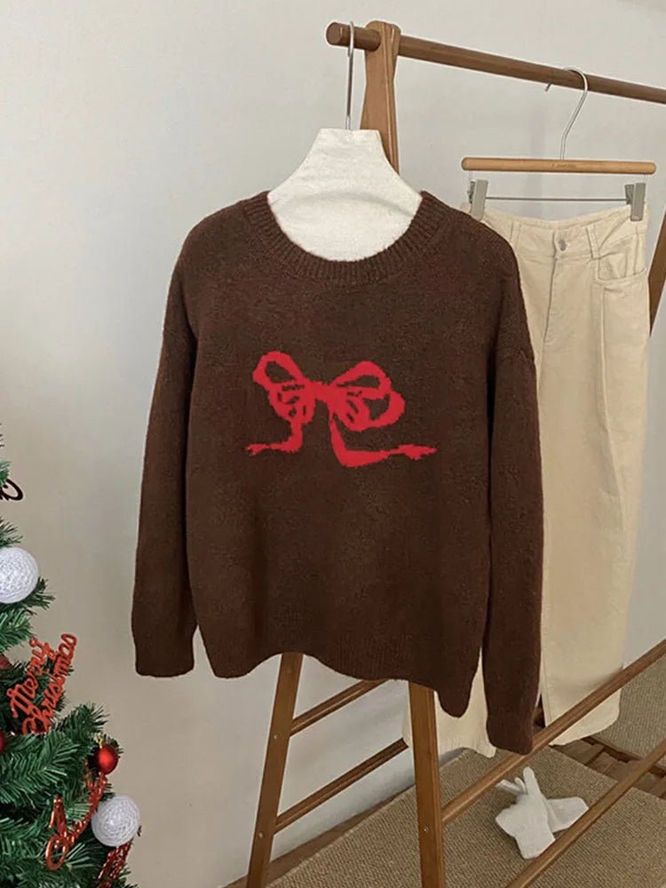 Bow Sweet Knitted Oversized Sweater