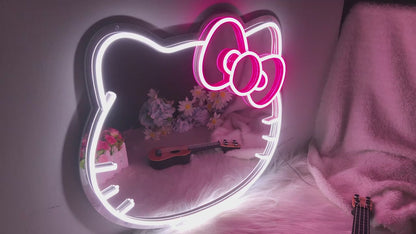 Hello Kitty Mirror Neon Sign